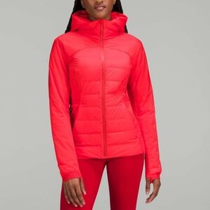 Like New, Lululemom Down For It All Jacket, Size 12 In Carnation Red